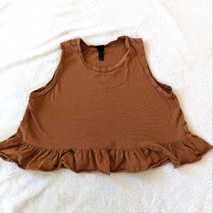 🌷3/15🌷 Wild Fable Brown Long Crop Top Size M